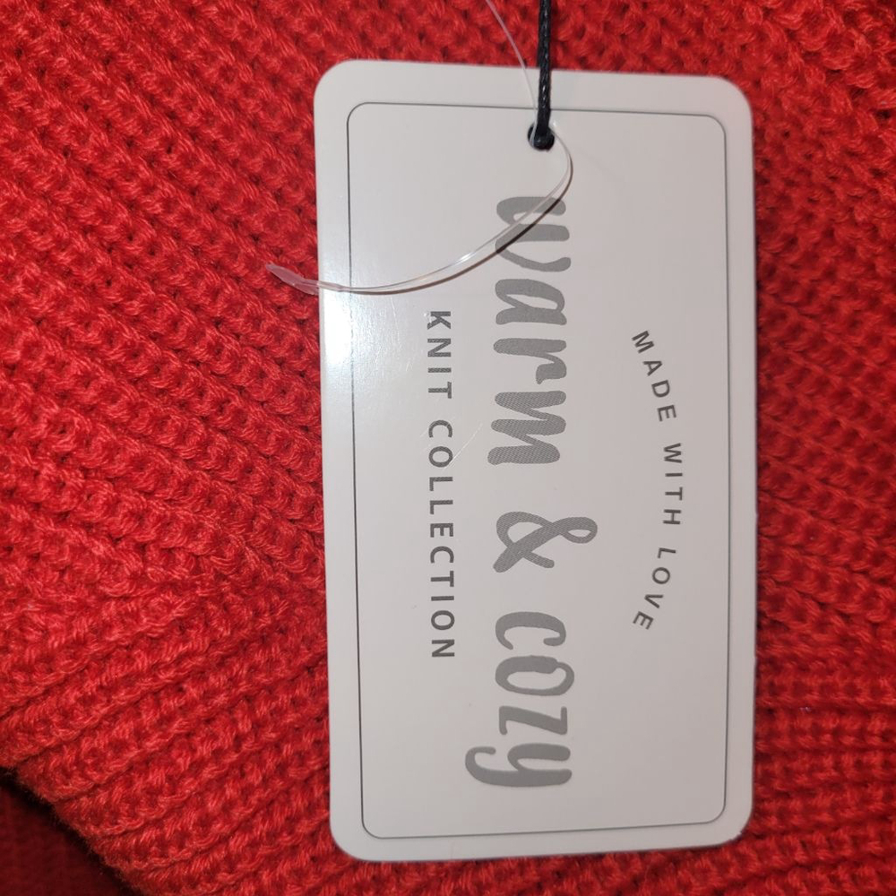 LOVE TREE Red Twist Back Knit Sweater Size L - Picture 6 of 7